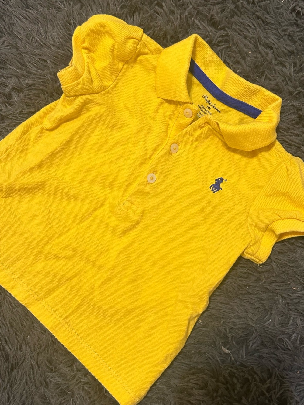 Ralph Lauren Bright Yellow Polo with Navy Pony